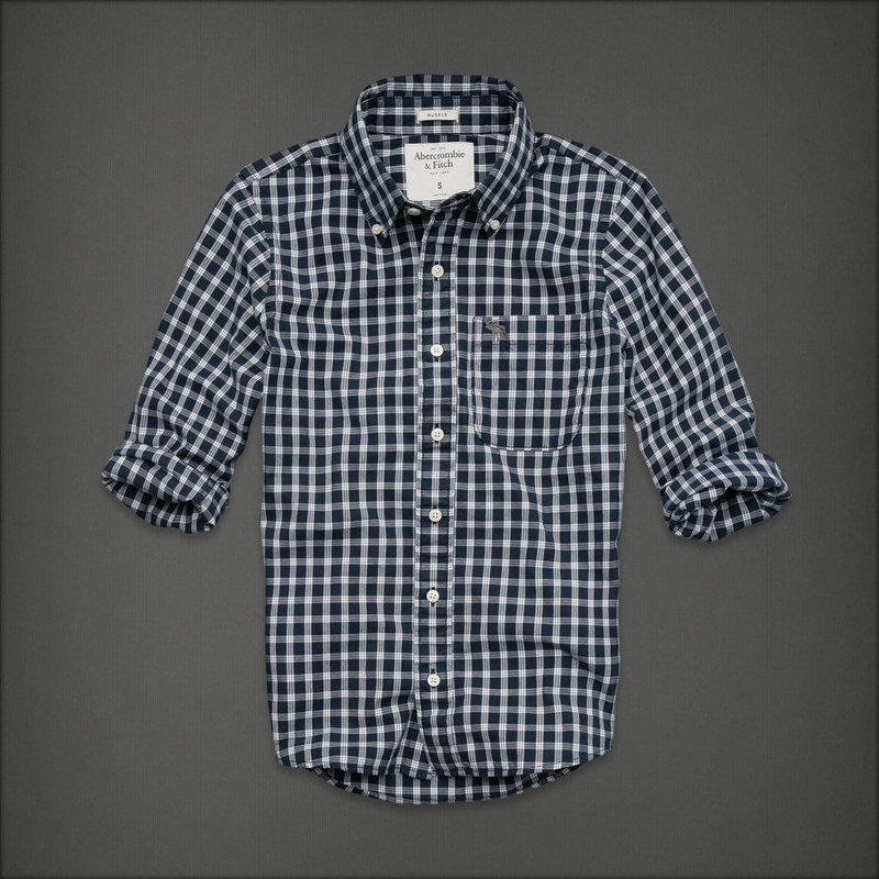 Abercrombie Fitch Hombres Plaid Camisa AF6974
